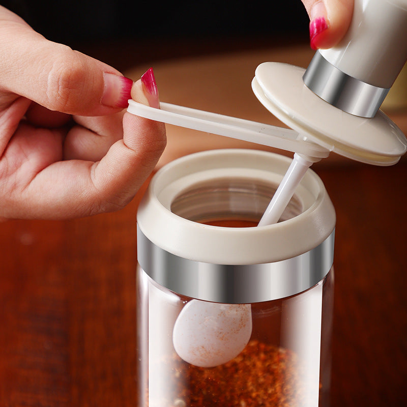 Seasoning Kitchen Jar with spoon